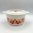 VTG Pyrex 473 Friendship 1 Qt Cinderella Casserole Dish With Milk Glass/Opal Lid
