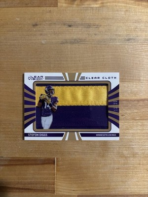 Clear Vision Stefon Diggs Clear Cloth #/25 Serial Vikings Memorabilia