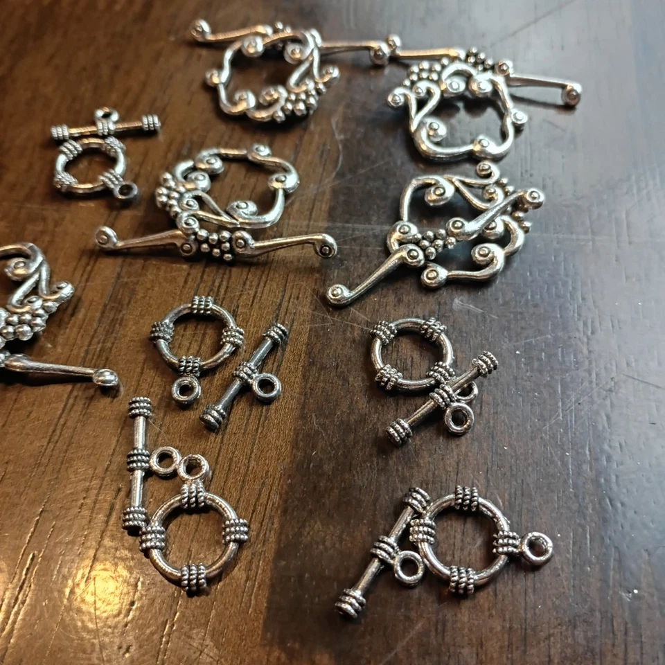 10 Sets Stainless Steel Toggle Clasps For DIY Handmade Jewelry Making Components - Image 4 of 4