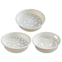 Steaming Stand Vegetable Food Steamer Food Grade PP Easy Clean Round Meat