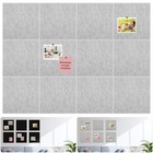 12Pcs Felt Wall Tiles Non Slip Felt Bulletin Board Tiles Adhesive Cork kiLzo