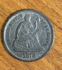 1872 Seated Liberty Half Dime