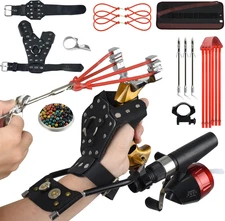 Slingshot,Wrist Support Rocket Fishing and Hunting,Dual Purpose Slingshot for Hu