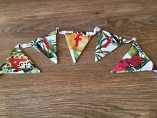 PERSONALISED JUNGLE SAFARI NAME FABRIC MINI BUNTING GIRLS BOYS PRICE PER FLAG
