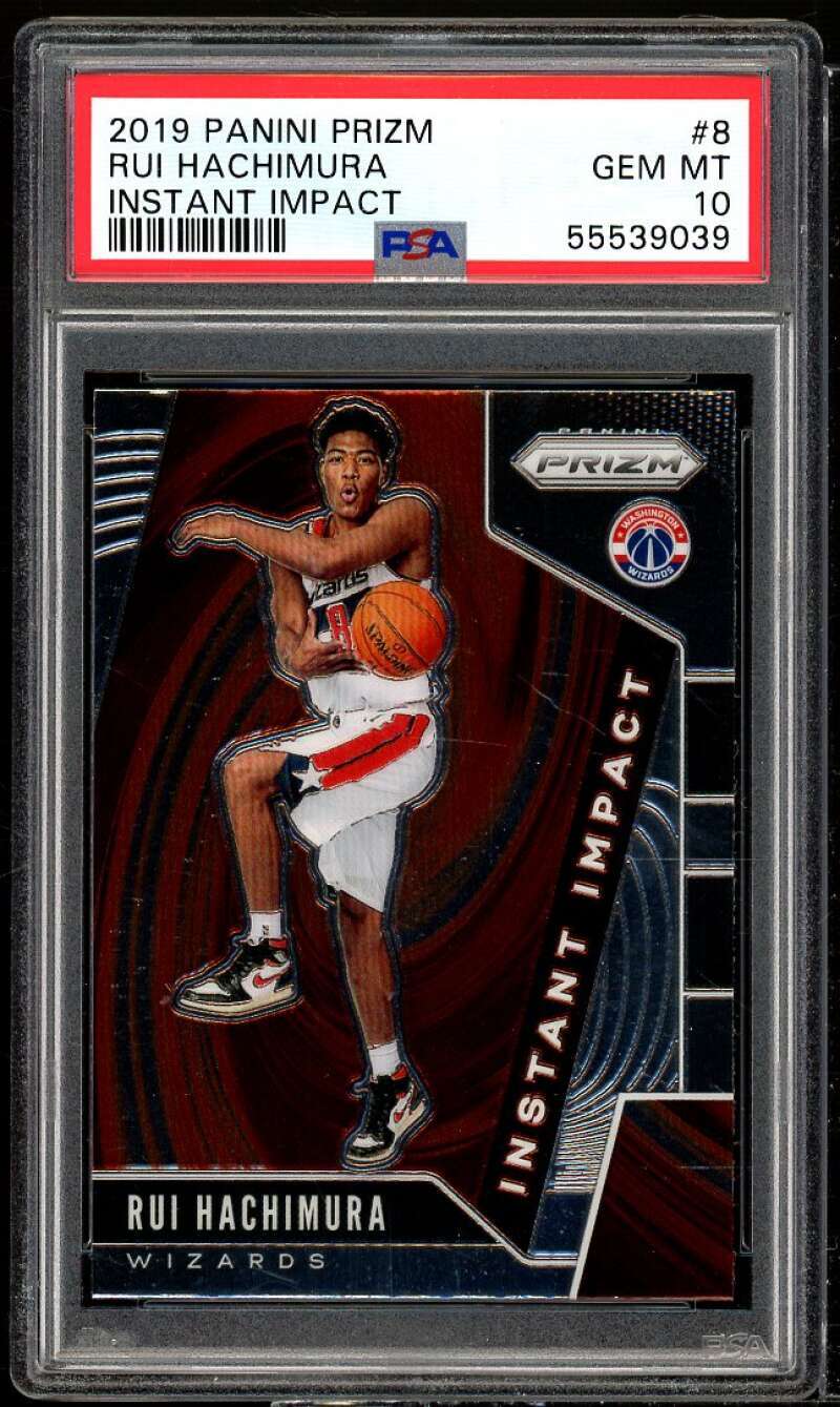 Rui Hachimura Rookie Card 2019-20 Panini Prizm Instant Impact #8 PSA 10
