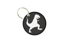 Keychain Round Printed Double-Sided Tyrannosaurus Dinosaur
