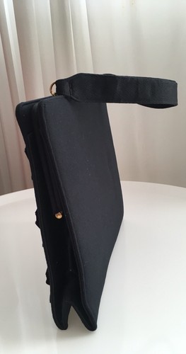 Vintage 50s JOLLES ORIGINAL Fabric BLACK With Embellishment - Picture 3 of 9