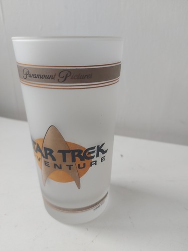 Star Trek Adventure Universal Studios Frosted Tumber Glass 1989 Rare - Picture 3 of 7