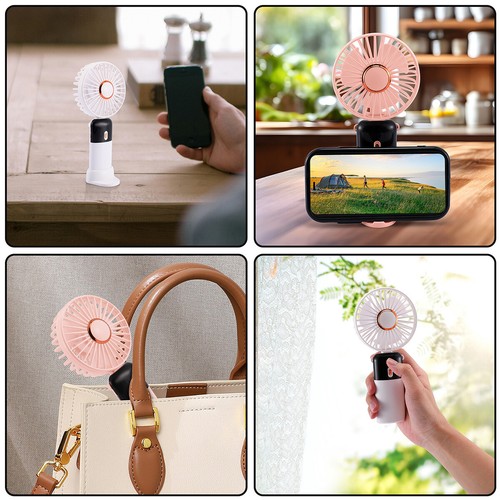 Portable Hand Held Fan Folding Desk Fan Air Cooling Cooler 5 Speeds Rechargeable - Picture 9 of 26