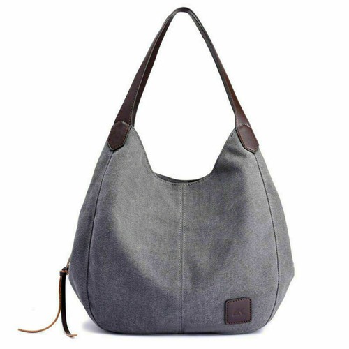 Women Canvas Handbag Shoulder Bags Large Tote Purse Travel Messenger Hobo Bag - Picture 13 of 16