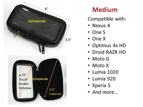 Waterproof Motorcycle Bike Cycling Handlebar Mount Holder Cell Phone Case Pouch - Picture 6 of 9