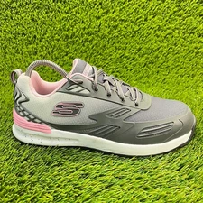 Skechers Bulklin Kaytin Womens Size 8.5 Gray Composite Toe Work Shoes Sneakers