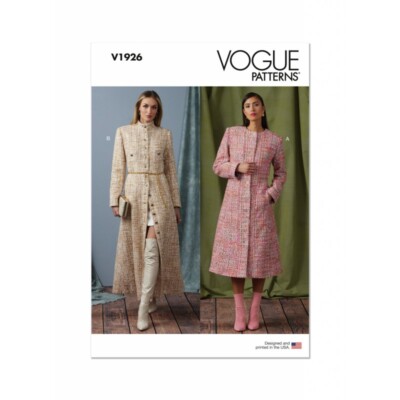 Vogue Patterns V1926 Misses' Coat Jacke Mantel Pullover