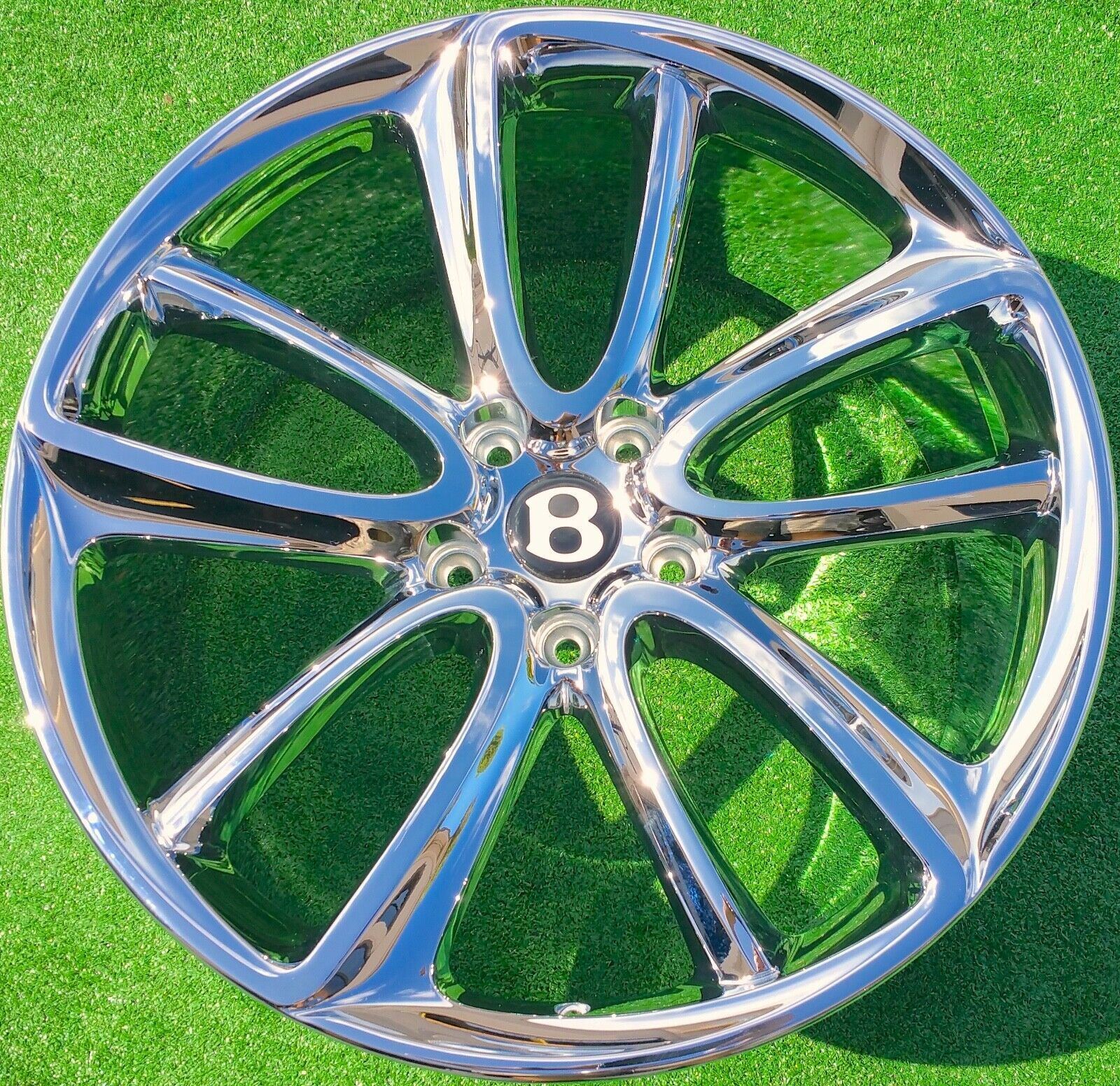 4 New Chrome Factory Bentley Continental Wheels 22 inch GT GTC OEM Flying Spur