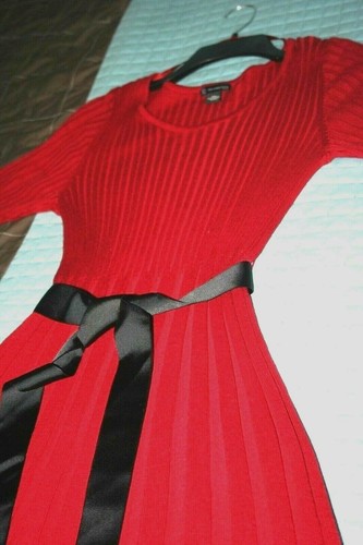 Red Sweater Dress-New With Tag-Petite 