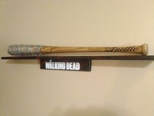 THE WALKING DEAD NEGAN'S LUCILLE BARBWIRE BAT PROP blood spatter with stickers
