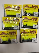 Lot of 6 Mr. Crappie Strike King Lures Crappie Tube Tuxedo Black Chartreuse