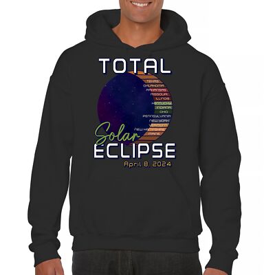 Total Solar Eclipse Path Sweatshirt April 8 2024 Watch Party Sun Moon Hoodie