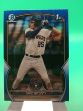 Eric Bitonti 2023 Bowman Chrome 1st BLUE Refractor /150 Brewers RC #BDC-134