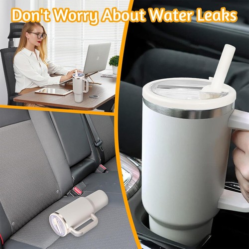 2*Thermobecher Deckel Auslaufsicher Ersatz für Stanley 40oz Tumbler Cup Quencher - Bild 5 von 19