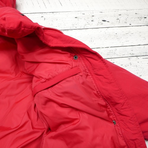 VINTAGE Eddie Bauer Coat Womens Petite Medium Red Down Fill Extra Long Jacket - Picture 8 of 9