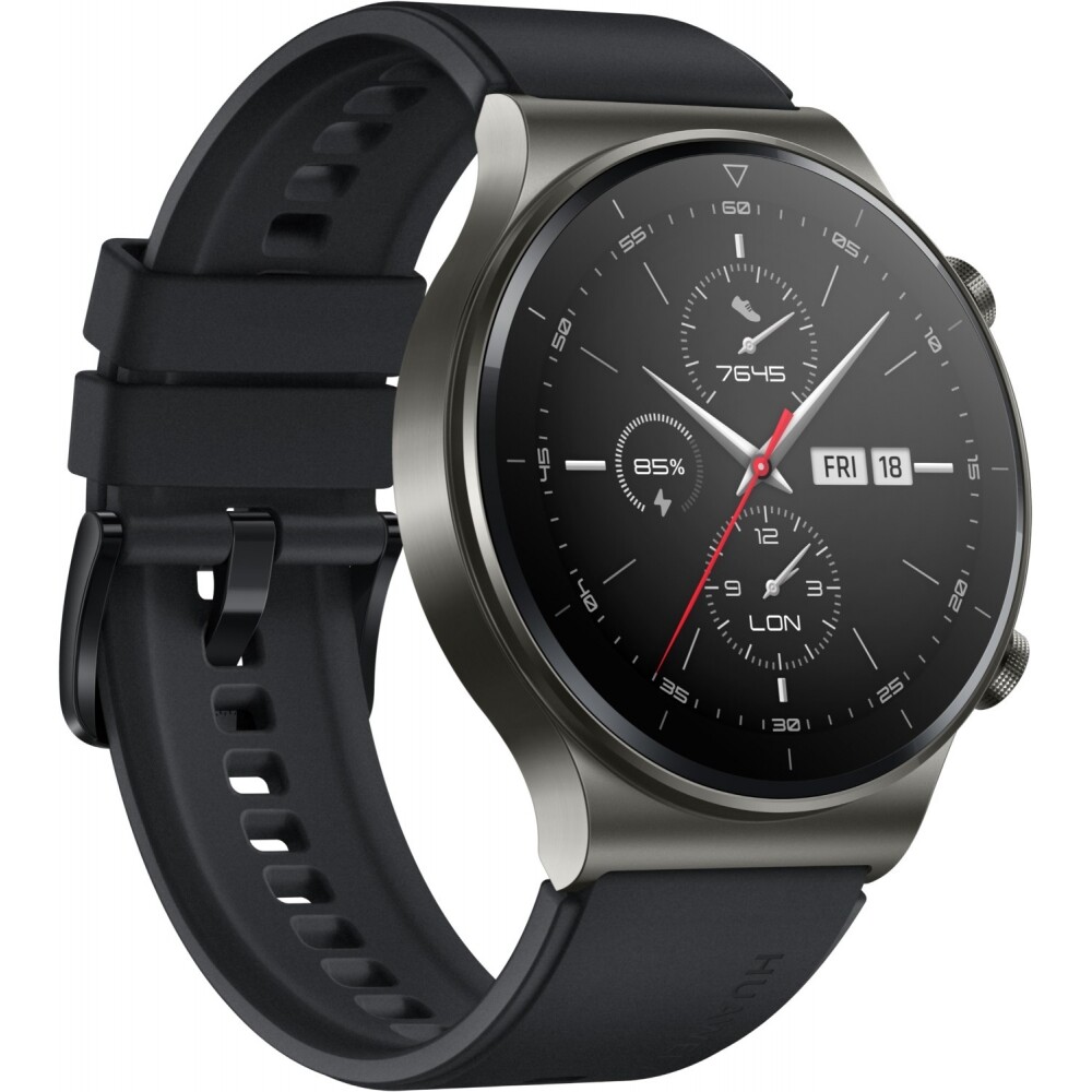Huawei Watch GT 2 Pro Sport 46,7mm Titangehäuse mit Fluoroelastomerarmband  - Night Black (55025791) online kaufen | eBay