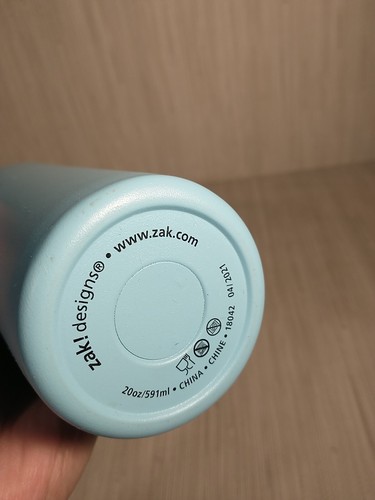 Zak Vacuum Insulated Tumbler 20 oz Baby Blue Cold 20 Hrs Hot 4 Hrs Stainless - Picture 7 of 9