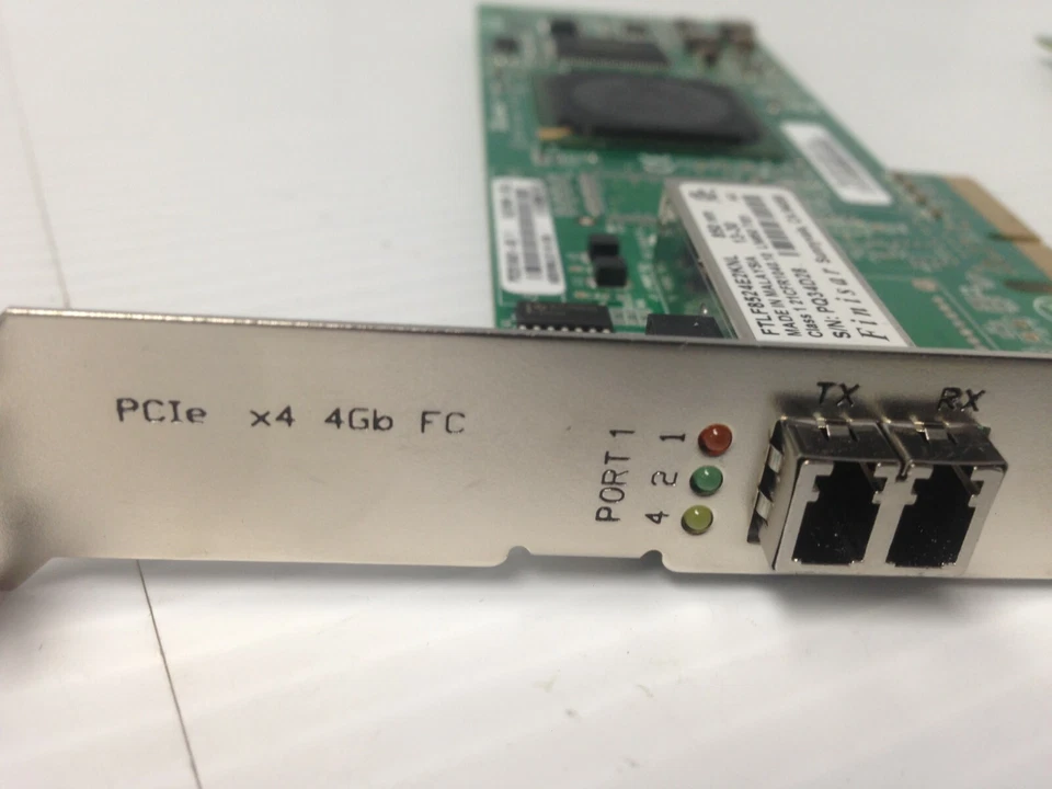 Lote de 2 tarjetas PCI-E adaptadoras de canal de fibra HBA Dell PF323 QLogic 4 Gb QLE2460 Foto 3 de 4