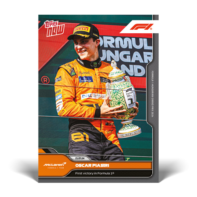 Oscar Piastri #41 Racing Cards 2024 Topps Now Formula 1 trading card — raw and PSA graded price guide