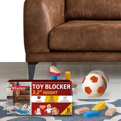 8-Pack Toy Blocker, Gap Bumper for Under Furniture, BPA Free Safe PVC NEW!