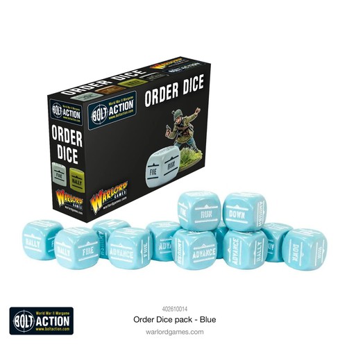 Bolt Action Order Dice Pack - Blau (12) *WWII* Warlord Games