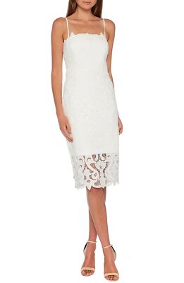 lina lace sheath dress bardot Bardot Lina Lace Sheath Dress SZ 8/M White