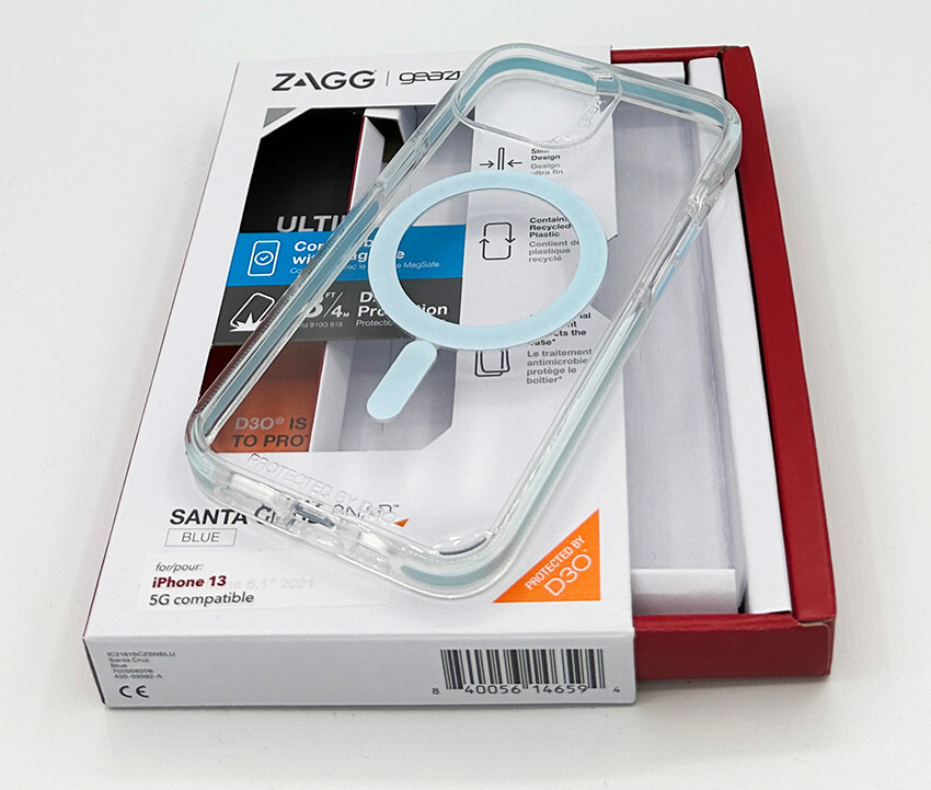 Gear4 Santa Cruz Snap Case with MagSafe for iPhone 13 - Clear / Blue