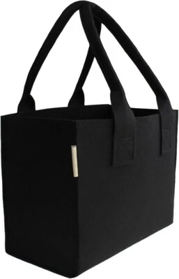 SILUK Filztasche Einkaufstasche Tasche Filz Shopper 35 x 20 x 28 cm Anthrazit