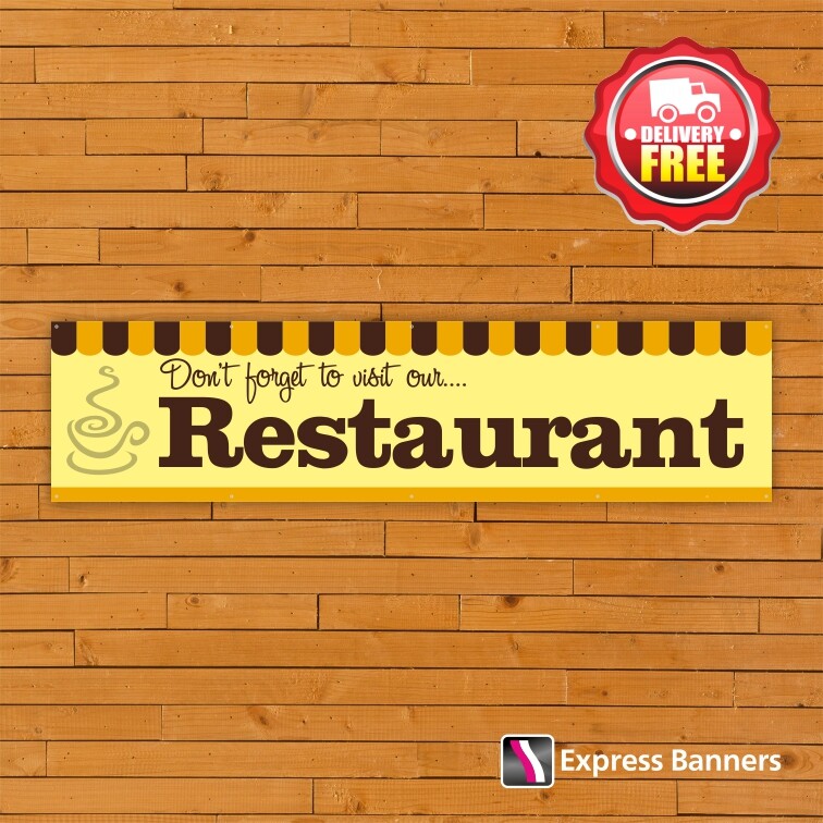Don't Forget To Visit Our Restaurant PVC Banner Garden Centre Display Shop Signs Ograniczona sprzedaż, wysoka jakość