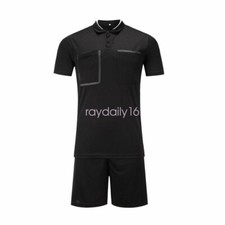 Sport Adult Youth Soccer Football Short Sleeve Referee Jersey Short Uniforms Kit