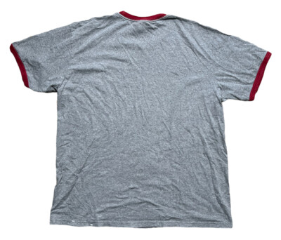 Vintage Nike Baseball Ringer T Shirt Y2K Gray Men