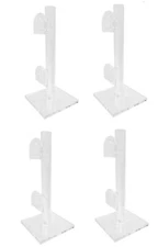 4 PCS 2 Tier Sunglasses Display Rack Eyewear Stand Counter Top-Clear Acrylic