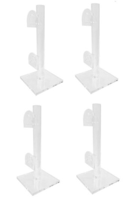 4 PCS 2 Tier Sunglasses Display Rack Eyewear Stand Counter Top-Clear Acrylic