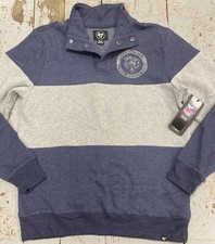 CHICAGO BEARS Men's Sweatshirt Snap Up Fleece Lined Medium NFL Licensed NWT