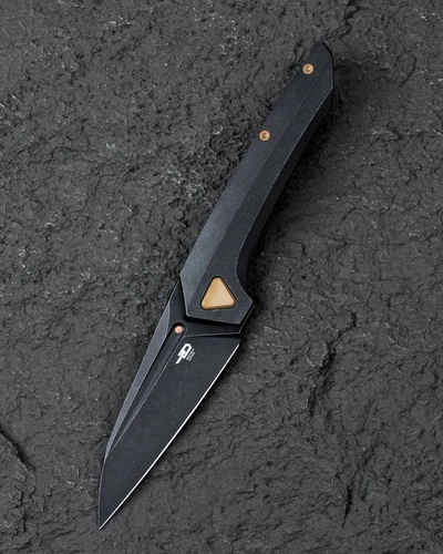 Bestech Knives VK-NAVI Folding Knife 3.25" M-CUT Steel Blade Titanium Handle