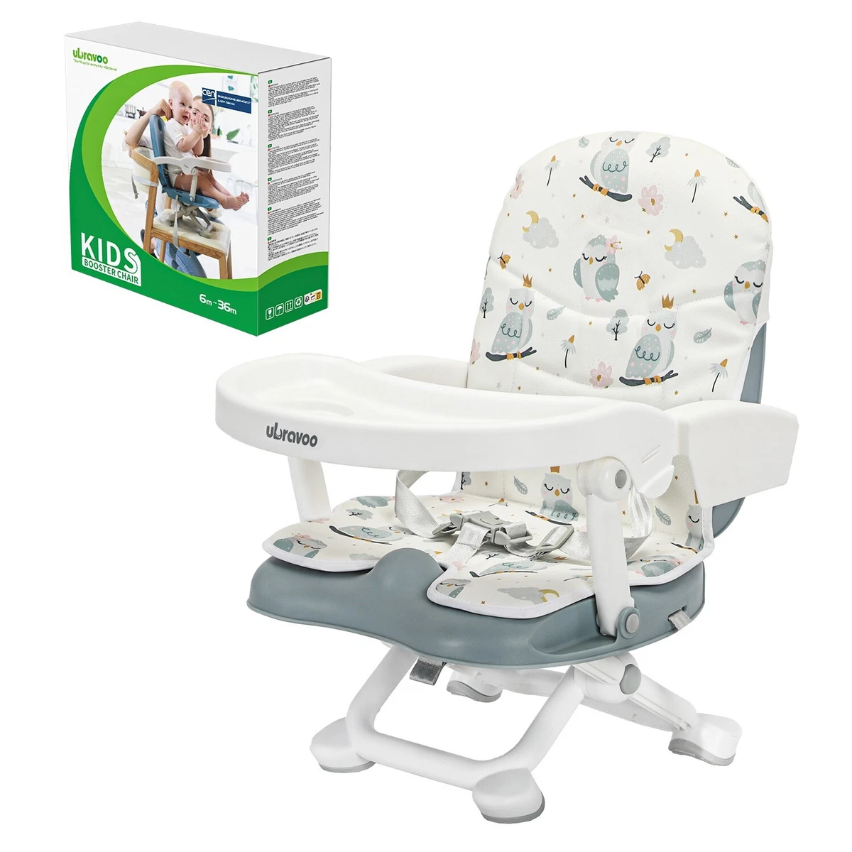 Seggiolone pieghevole per bambini con vassoio staccabile, Seggiolone