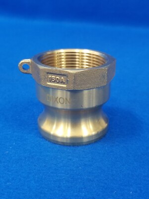 DIXON VALVE & COUPLING G150-A-BR Cam and Groove Adapter, 1-1/2'', Brass