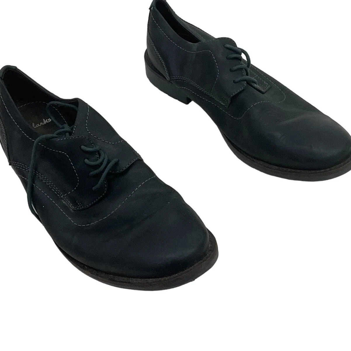 Scarpe eleganti Oxford Clarks uomo in pelle nera 10 5 usate