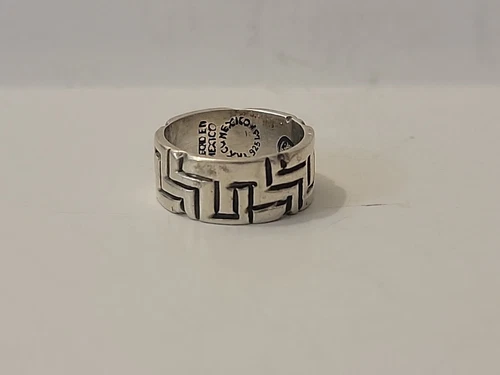 Vintage Sterling 925 Silver Mexico Texaco  ring band size 6.75