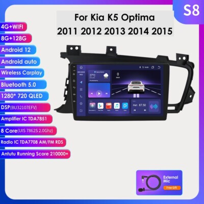 9''Android Auto GPS Stereo CarPlay Radio WiFi Für 2010-2013 Kia Optima K5 8+128GB