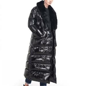 glossy down coat