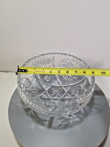 Plato de caramelo/fruta American Brilliant Cut cristal patas redondas 9"x4,5", C11te - Imagen 5 de 11