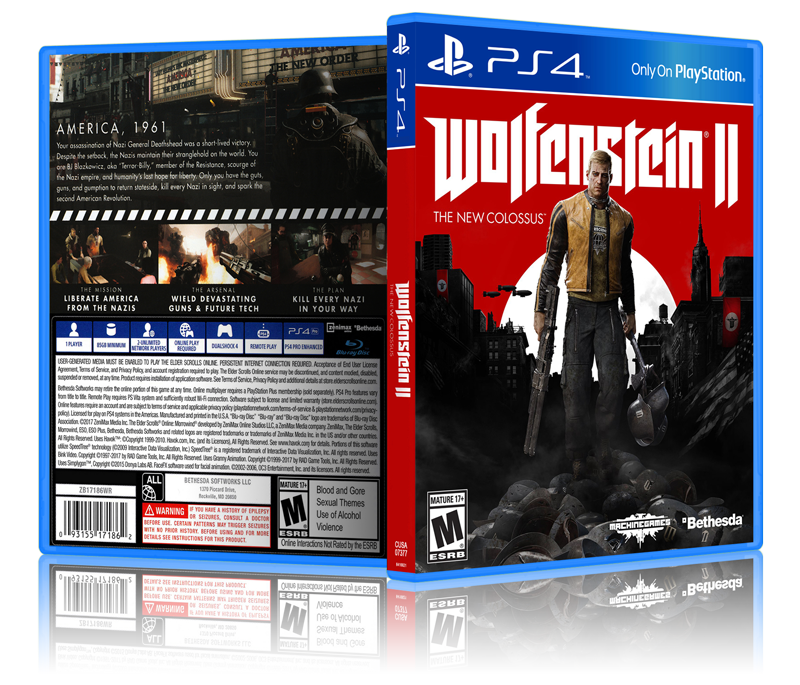 プレステ4カセット Wolfenstein II: The New Colossus - Replacement PS4 Cover and Case