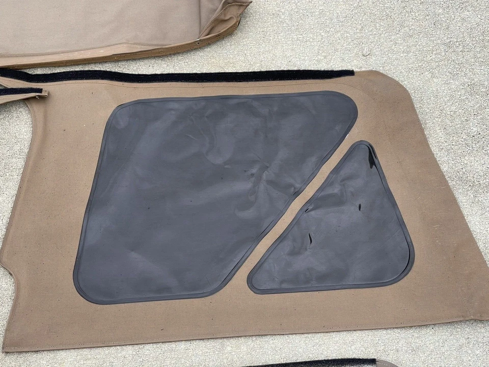 97-06 Jeep Wrangler TJ extremidades de pavimento bronzeadas parte superior macia traseira lateral traseira janelas coloridas - Imagem 2 de 4